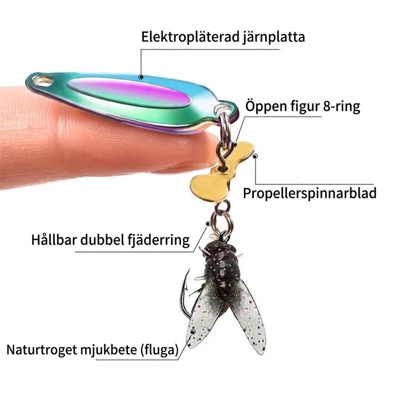 Metallpropellerfiskebete för att fånga fisk