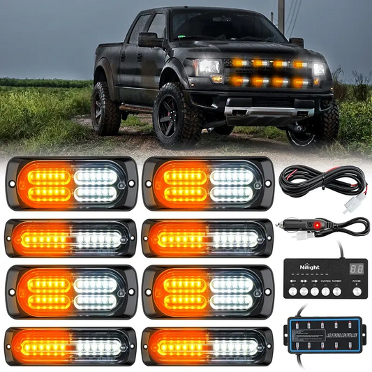 📢📢50% RABATT !! ⏰Ultratunna LED-blixtljus & varningsljus för lastbil