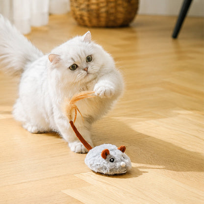 🐱 50 % RABATT! ✨ Smart elektrisk musleksak för katter – undviker hinder, realistisk plyschdesign och USB-C-laddning – tyst 360°-rörelse för oändlig lek 🐭