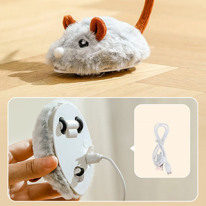 🐱 50 % RABATT! ✨ Smart elektrisk musleksak för katter – undviker hinder, realistisk plyschdesign och USB-C-laddning – tyst 360°-rörelse för oändlig lek 🐭