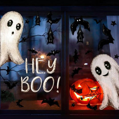 Söta & Roliga Halloween-Spöken Statiska Fönsterdekorationer