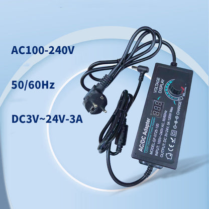 Justerbar 3V–24V 3A Universell AC/DC-Strömadapter