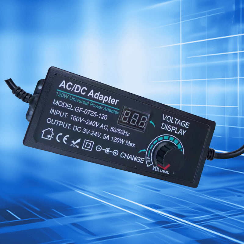 Justerbar 3V–24V 3A Universell AC/DC-Strömadapter