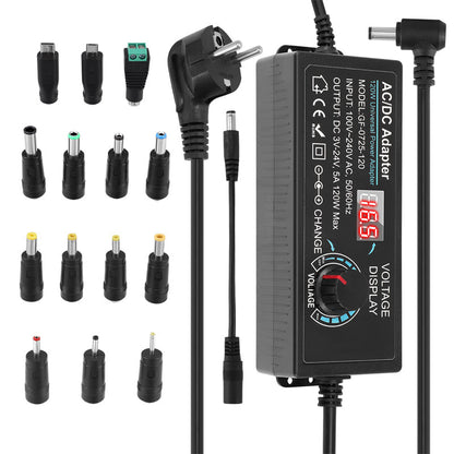 Justerbar 3V–24V 3A Universell AC/DC-Strömadapter