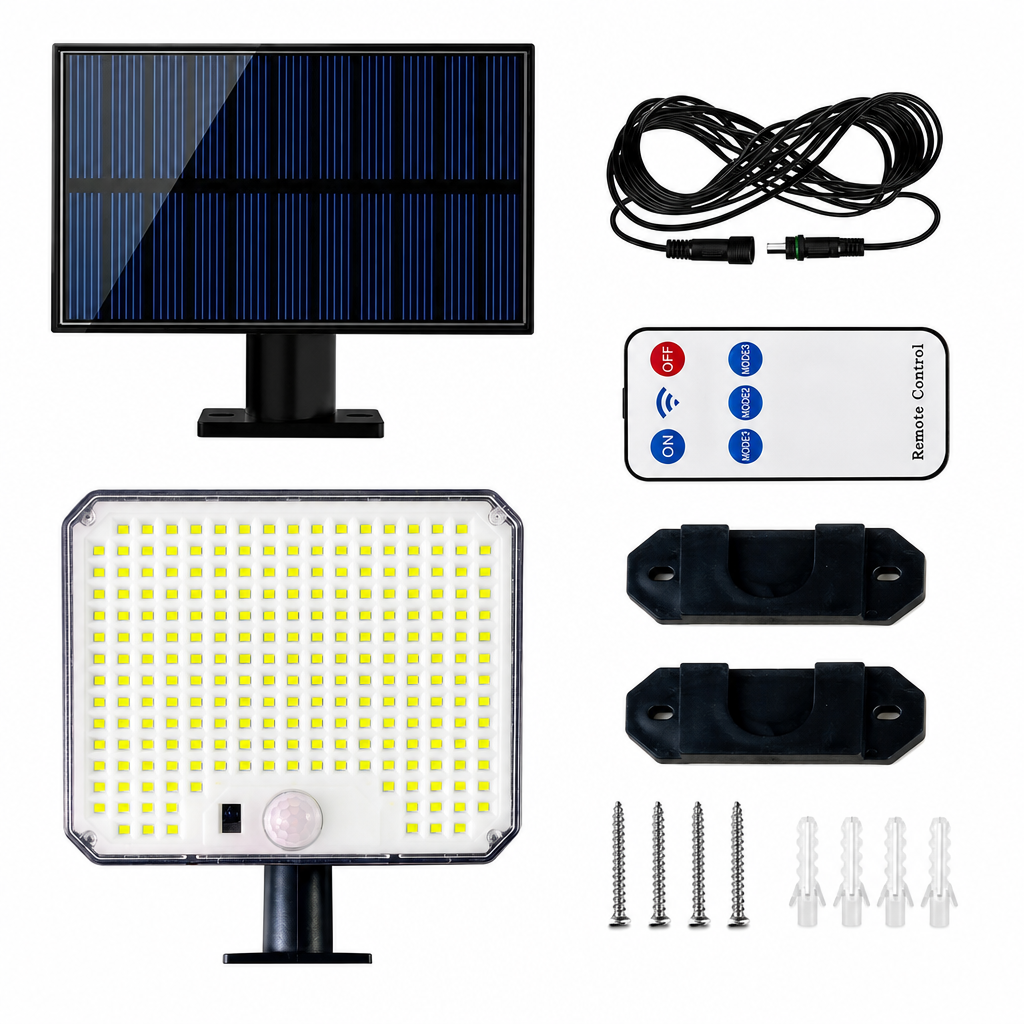 ☀️ 50% RABATT! 💡 Solardrivet Väggljus – Rörelsesensor, Fjärrkontroll & 3 Lägen ✨