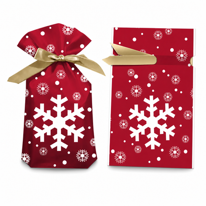 ⏳ Tidsbegränsad 50 % rabatt ⏰ Julklappspåsar med dragsko och band, 50 st 🎄🎁