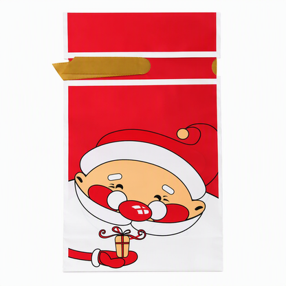 ⏳ Tidsbegränsad 50 % rabatt ⏰ Julklappspåsar med dragsko och band, 50 st 🎄🎁