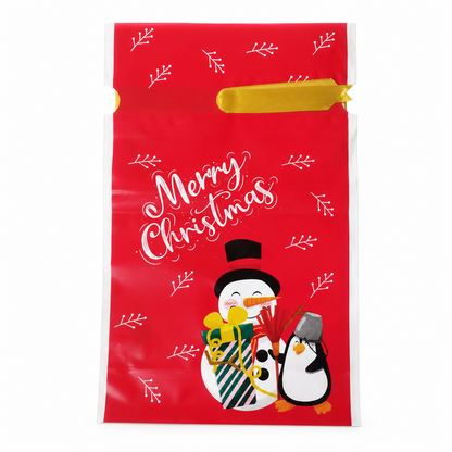 ⏳ Tidsbegränsad 50 % rabatt ⏰ Julklappspåsar med dragsko och band, 50 st 🎄🎁