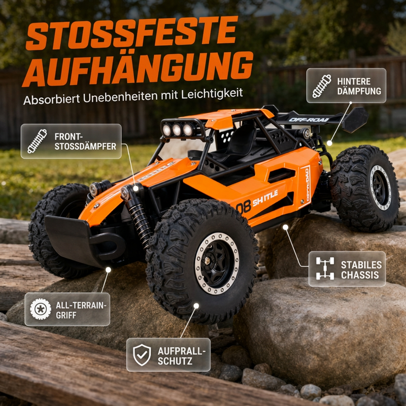 🔥50% RABATT NU! 🏎️ Fyrhjulsdriven RC‑bil, kraftfull terrängprestanda, rolig utomhuskörning 🚙✨