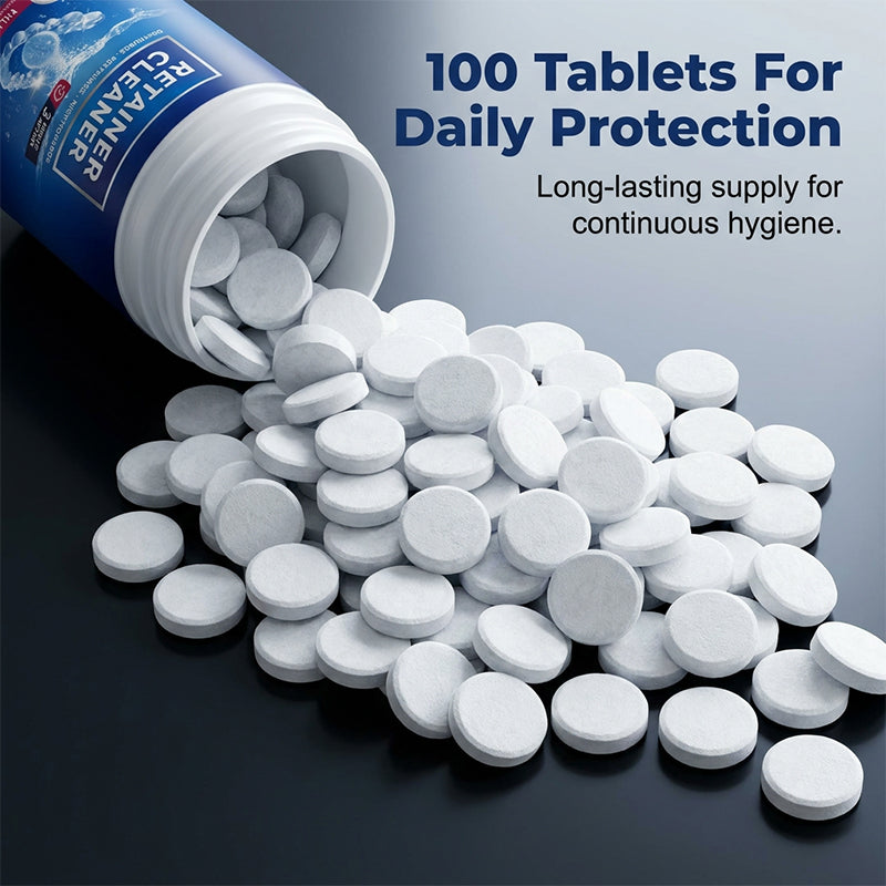 ✨🦷 50 % RABATT! Djuprengörande Rengöringstabletter för Tandproteser – Enkel Daglig Rengöring