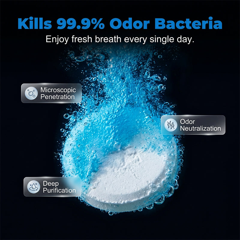 ✨🦷 50 % RABATT! Djuprengörande Rengöringstabletter för Tandproteser – Enkel Daglig Rengöring