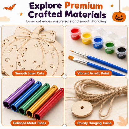 ✨🎃Köp 1, få 1 gratis🎁Halloween-DIY-kit i trä med pumpor