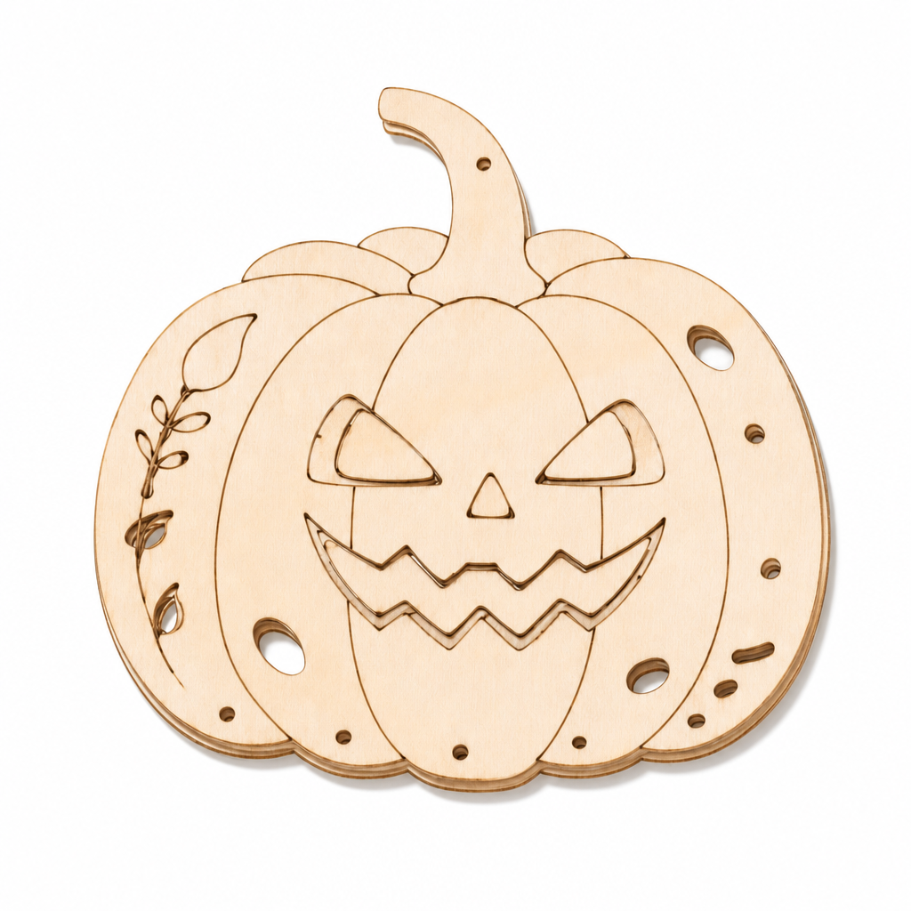 ✨🎃Köp 1, få 1 gratis🎁Halloween-DIY-kit i trä med pumpor