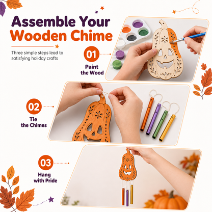 ✨🎃Köp 1, få 1 gratis🎁Halloween-DIY-kit i trä med pumpor