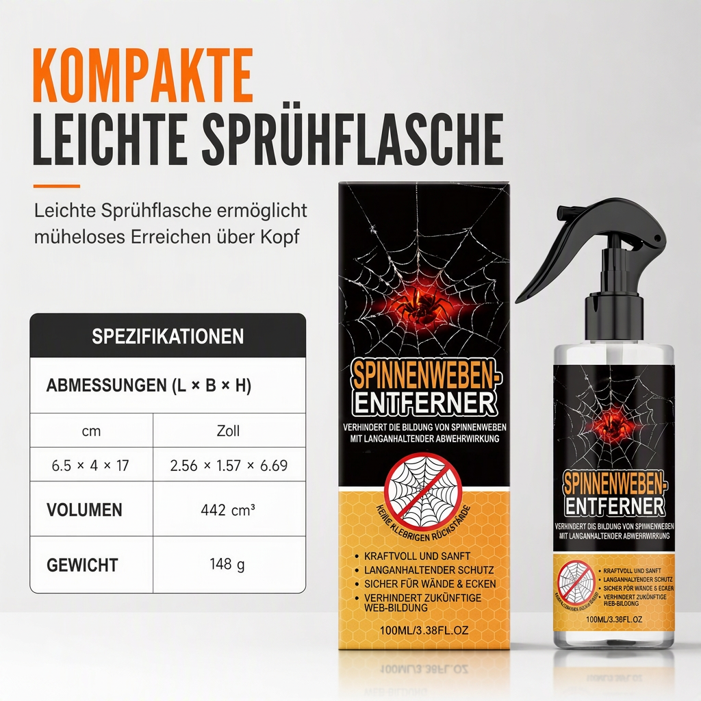 Spindelwebsborttagningsspray och vägrengöringsmedel för tak och hörn i hemmet – säker dammrengöring för väggar