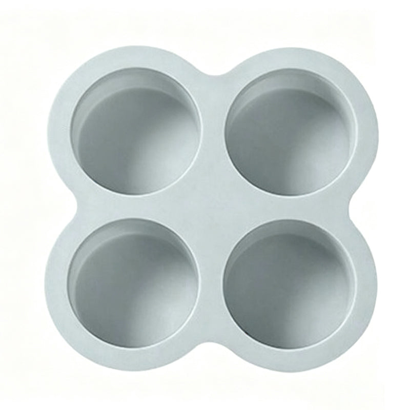 3-håligs 10 cm rund cylindrisk silikonkaksform – DIY bakform för regnbågstårta och pizza