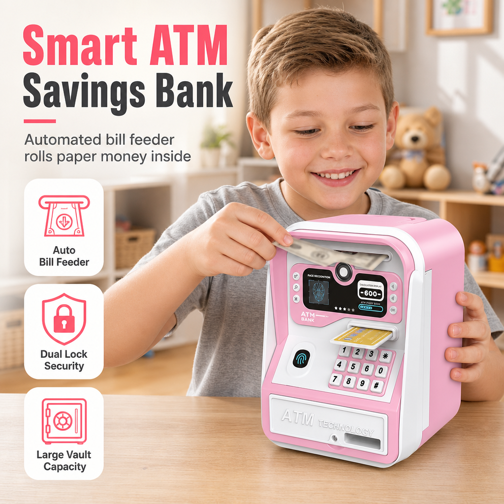 📢📢 50% RABATT!! ⏰ Elektronisk ATM Sparbössa för Barn