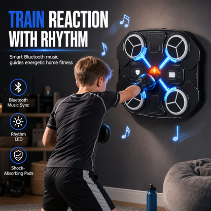 Elektroniskt musikboxningsmål för barn med rytmreaktionsträning för hemfitness och stressavlastning