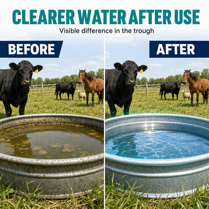 💧🐄 50 % rabatt! Slipp oroa dig för smutsiga vattenkar eller envis kalkbeläggning! Dessa rengöringstabletter avlägsnar effektivt smuts och avlagringar!