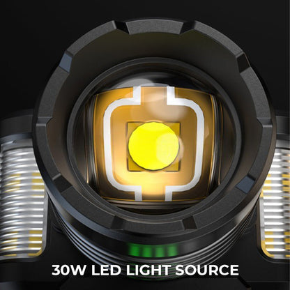 SCOMERI🔦👋 Rechargeable LED Headlamp – Wave Sensor Control & Adjustable Focus