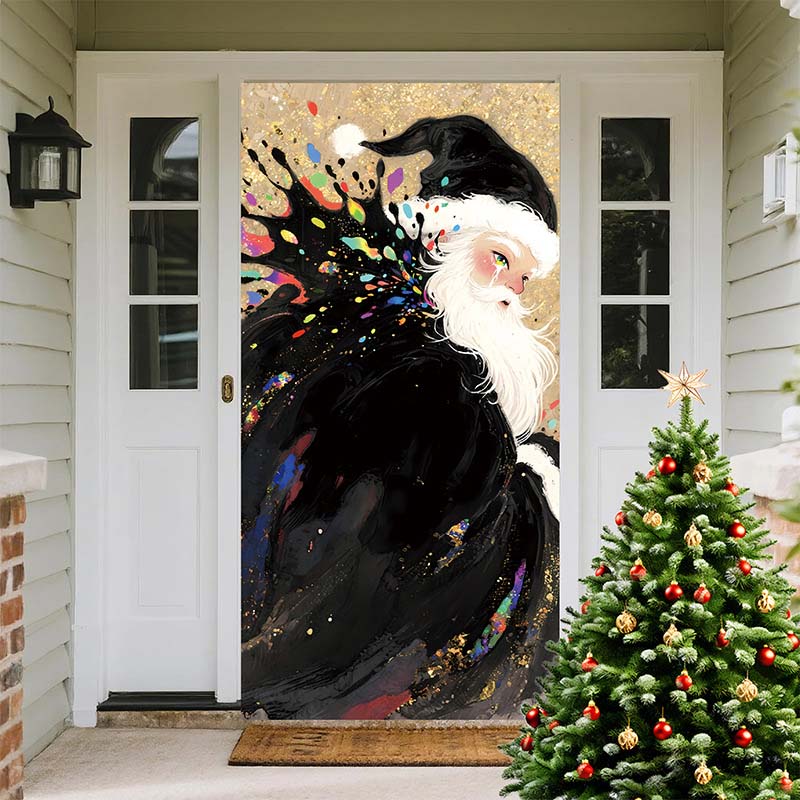 Juligt dörröverdrag för snabb och stämningsfull juldekoration (90 × 180 cm)