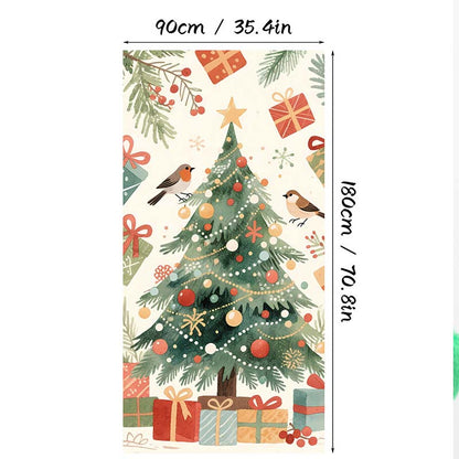 Juligt dörröverdrag för snabb och stämningsfull juldekoration (90 × 180 cm)