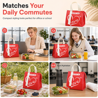 🍱 50% RABATT! ✨ Isolerad förtjockad lunchväska – Håller maten varm/kall, vattenavvisande & rymlig lunchbag