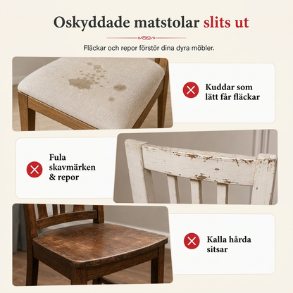 Modernt minimalistiskt set med bordsduk och stolsöverdrag för matsal, hushållsbordsduk och stolsdyna skydd