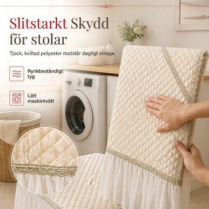 Modernt minimalistiskt set med bordsduk och stolsöverdrag för matsal, hushållsbordsduk och stolsdyna skydd