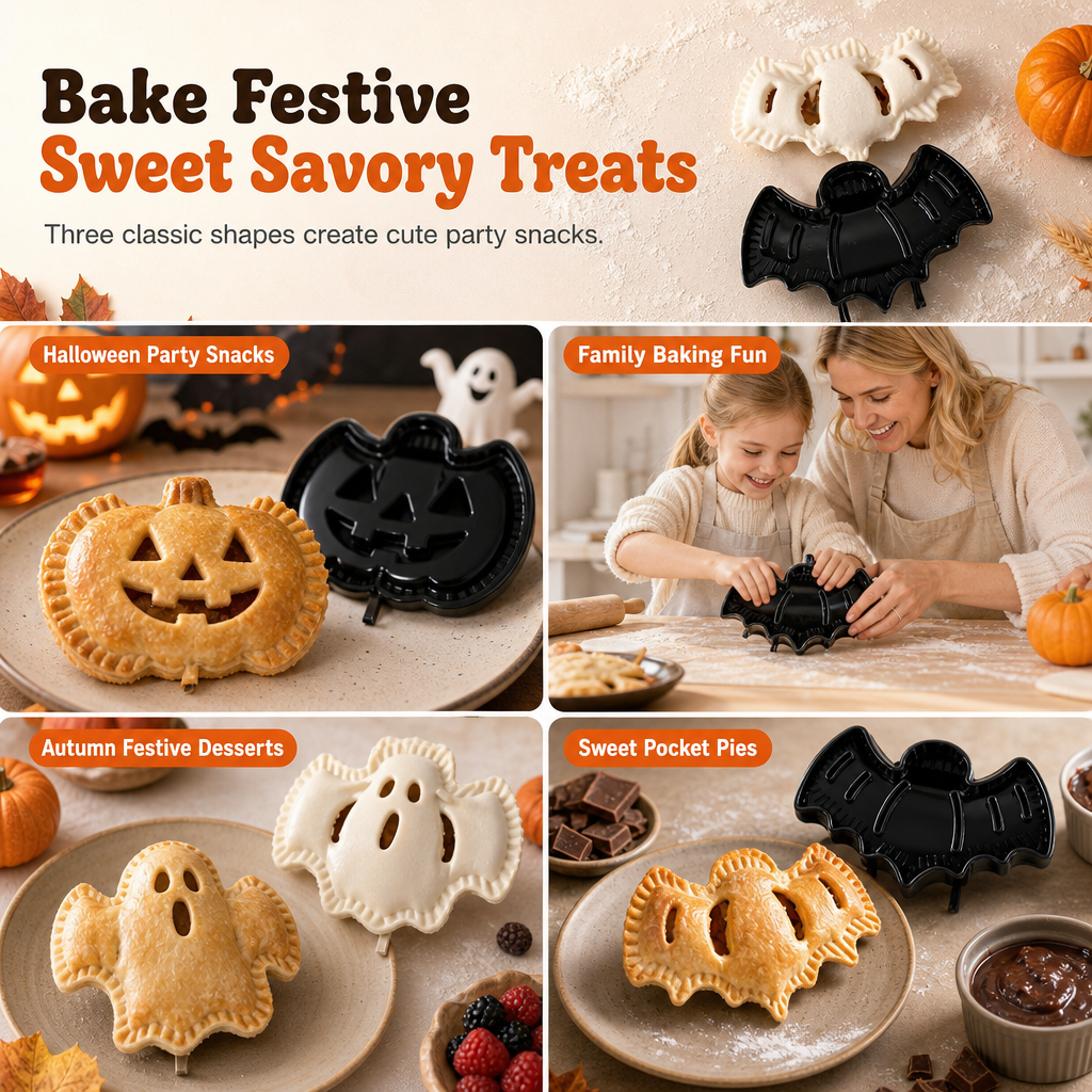 Halloween godisfat och snacksfat – pumpa-, spök- och fladdermusformade dekorativa fat i plast