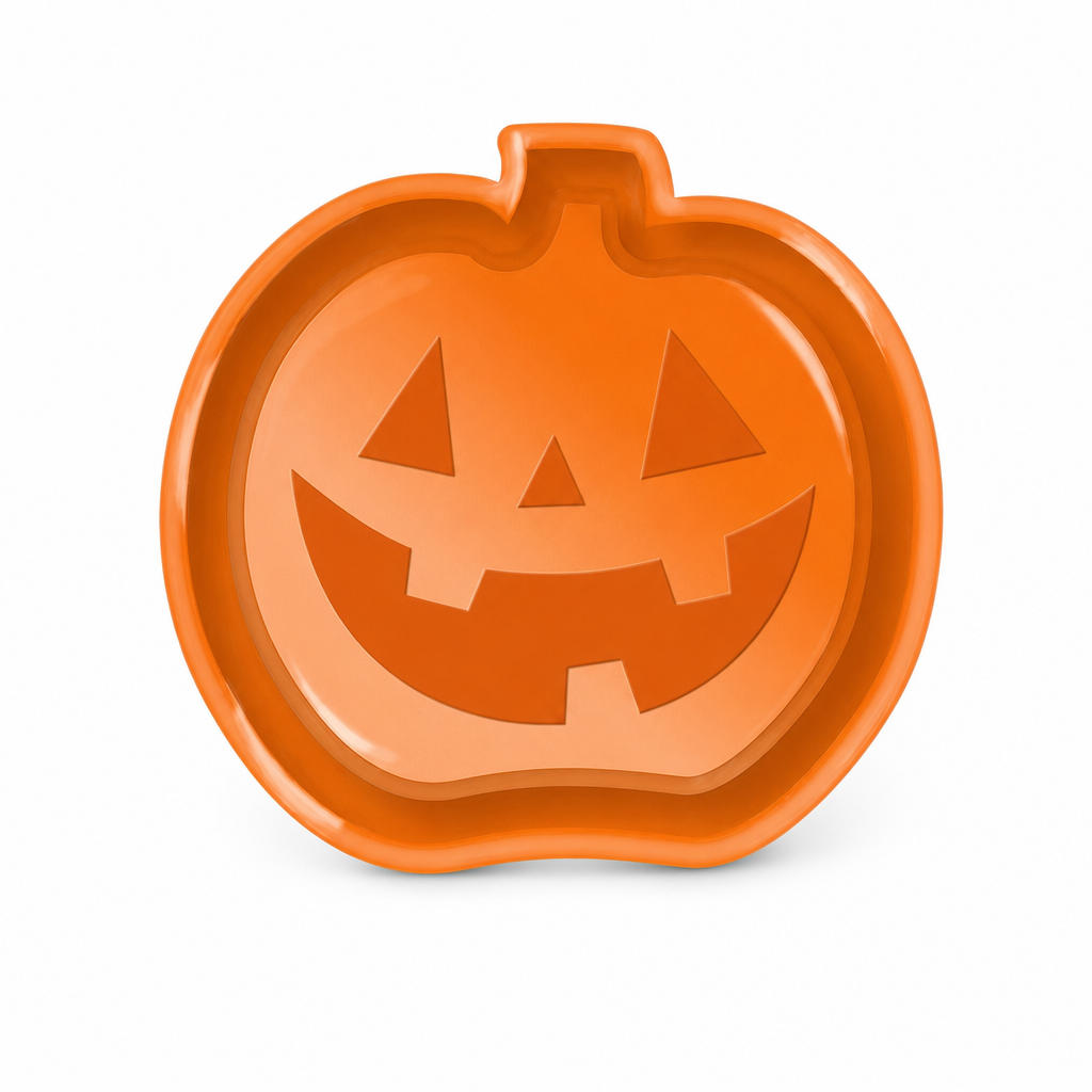 Halloween godisfat och snacksfat – pumpa-, spök- och fladdermusformade dekorativa fat i plast