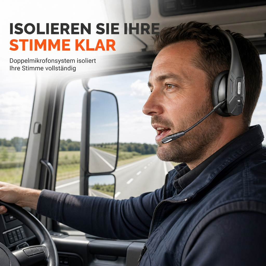🔇50% RABATT🎧Trådlöst callcenterheadset, Bluetooth med ENC‑brusreducering & automatisk parkoppling🔊