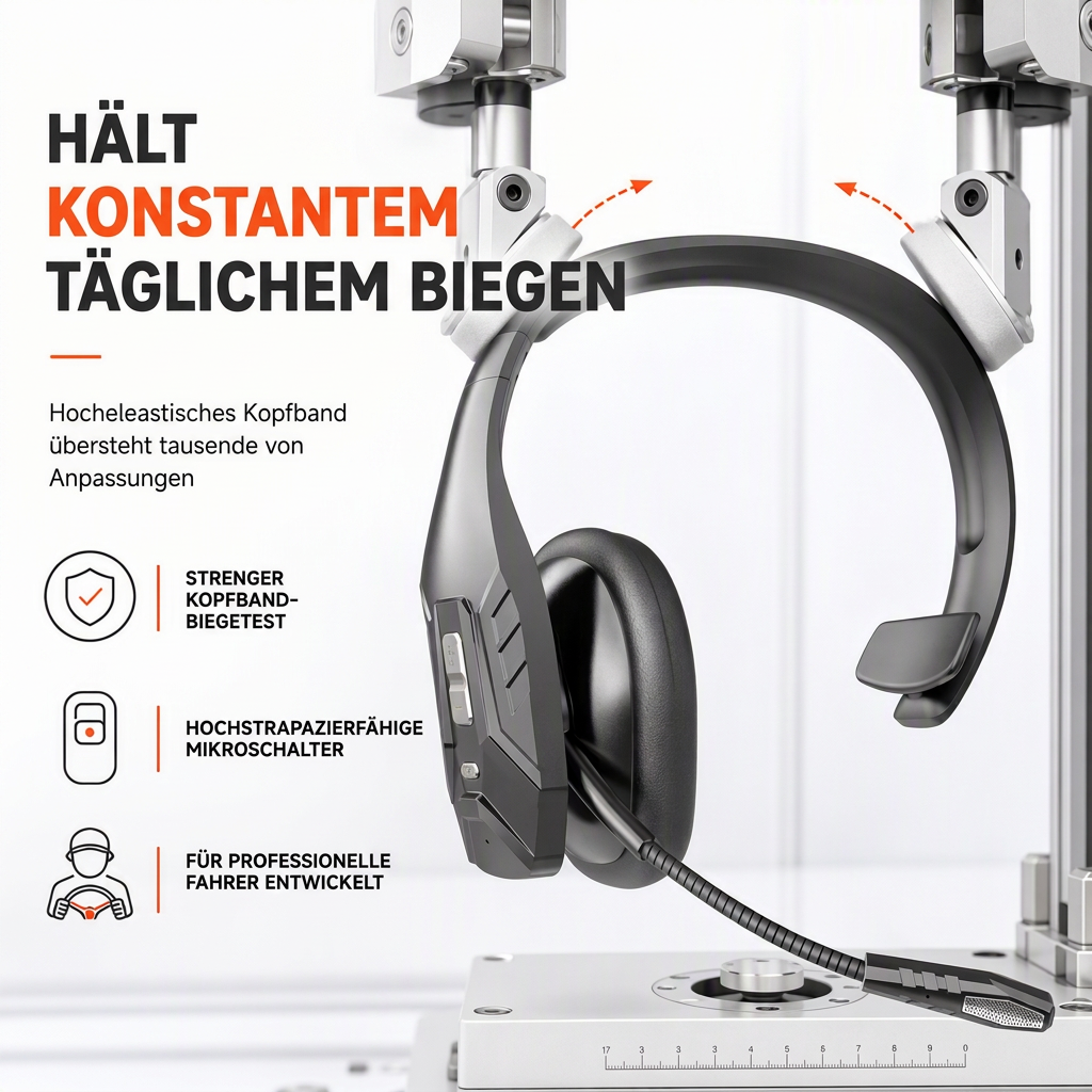 🔇50% RABATT🎧Trådlöst callcenterheadset, Bluetooth med ENC‑brusreducering & automatisk parkoppling🔊