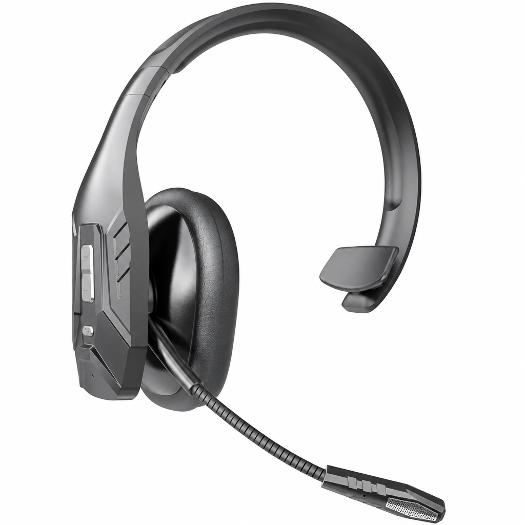 🔇50% RABATT🎧Trådlöst callcenterheadset, Bluetooth med ENC‑brusreducering & automatisk parkoppling🔊