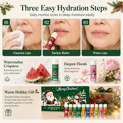 🔥🎁Nyhet 50 % RABATT🔥Julpaket med fuktgivande läppbalsam
