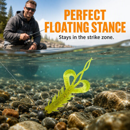 🦐 Spara 50 %! 🎣 Realistiska mjuka räkbeten – Flytande & naturtrogen gång ✨
