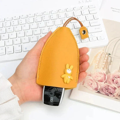 🐰 50 % RABATT NU! 🔑 Söt kaninformad nyckelväska – högkvalitativt läder, dolda nyckelringar & perfekt gåva ✨