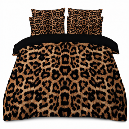 💥 50% rabatt – Geometriskt anime-sängklädesset med leopardmönster,  2–3-delat set: påslakan & örngott ✨🛌