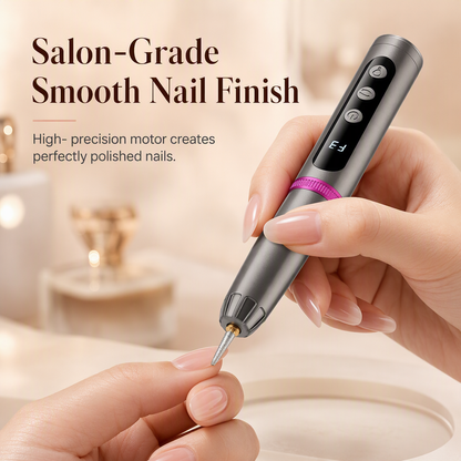 💅 50% RABATT! ✨ Bärbar elektrisk nageldrill & nagelslip – Sladdlös manikyrmaskin för polering, gellackborttagning & nagelvård