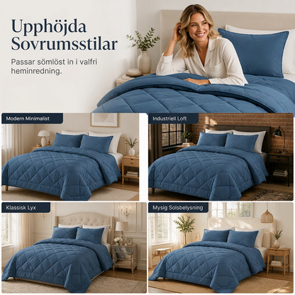 🛏️ 50% RABATT NU! ✨ 3-delat vadderat täckset med örngott – molnlik komfort, diamantkvistring & fukttålig mikrofiber – perfekt för alla säsonger 💤