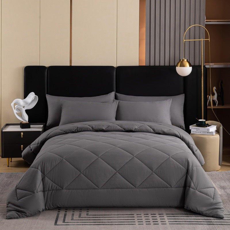 🛏️ 50% RABATT NU! ✨ 3-delat vadderat täckset med örngott – molnlik komfort, diamantkvistring & fukttålig mikrofiber – perfekt för alla säsonger 💤