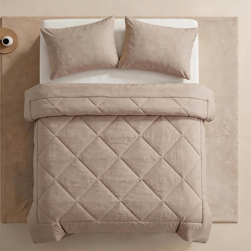 🛏️ 50% RABATT NU! ✨ 3-delat vadderat täckset med örngott – molnlik komfort, diamantkvistring & fukttålig mikrofiber – perfekt för alla säsonger 💤