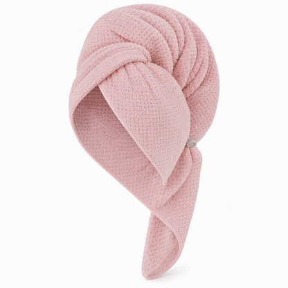 Handduk för hårttorkning i korallfleece för kvinnor, 60x100 cm, ananasnät, absorberande, snabbtorkande hårinpackning, turban
