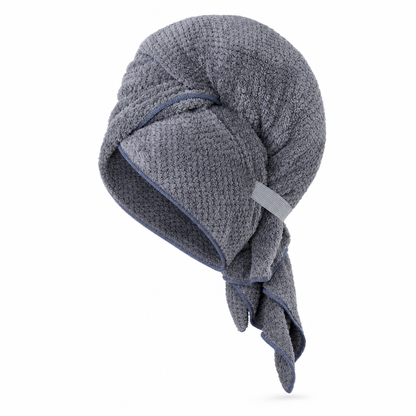 Handduk för hårttorkning i korallfleece för kvinnor, 60x100 cm, ananasnät, absorberande, snabbtorkande hårinpackning, turban