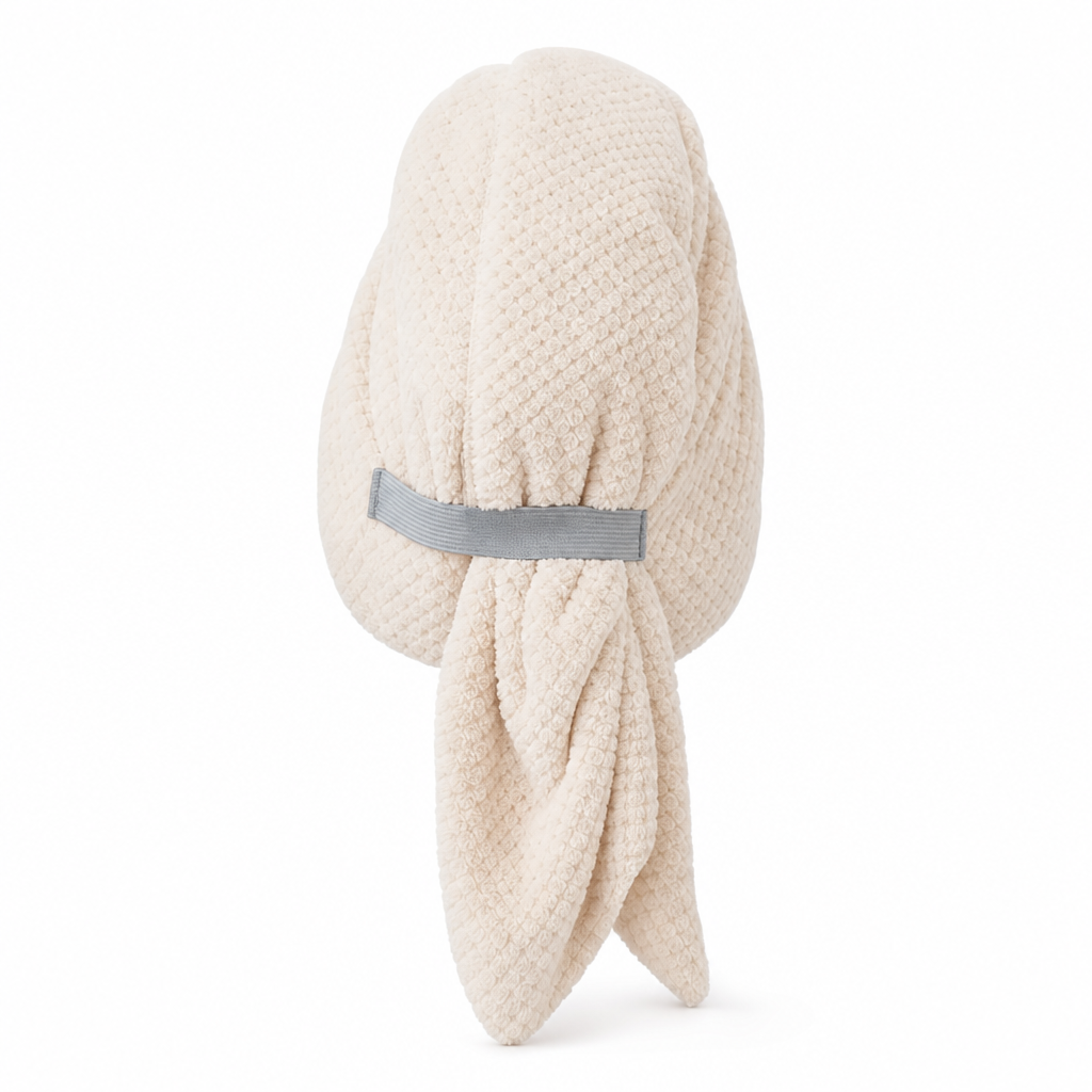 Handduk för hårttorkning i korallfleece för kvinnor, 60x100 cm, ananasnät, absorberande, snabbtorkande hårinpackning, turban