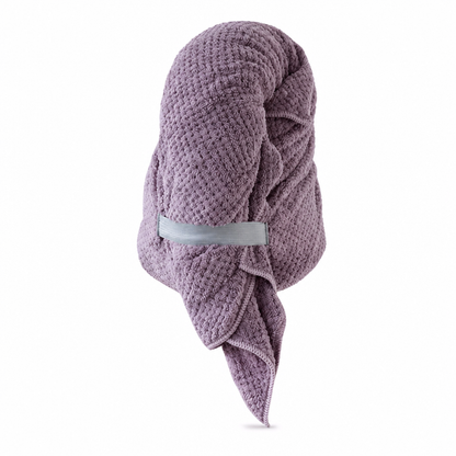 Handduk för hårttorkning i korallfleece för kvinnor, 60x100 cm, ananasnät, absorberande, snabbtorkande hårinpackning, turban