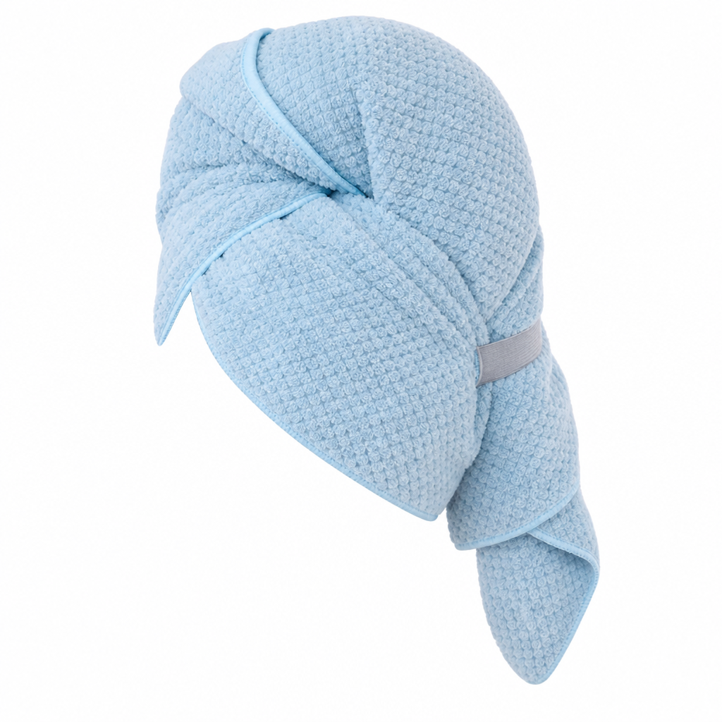 Handduk för hårttorkning i korallfleece för kvinnor, 60x100 cm, ananasnät, absorberande, snabbtorkande hårinpackning, turban
