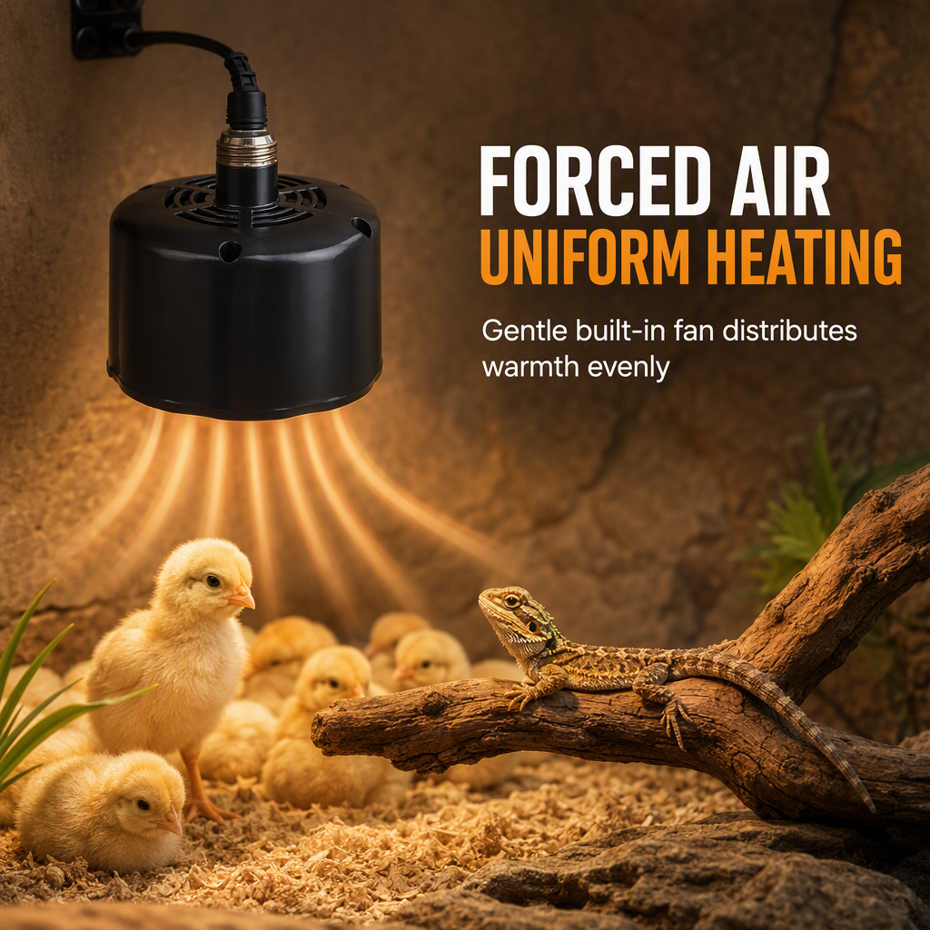 🔥50% RABATT NU! 🐣 Smart temperaturstyrd värmelampa, jämn värme, säker för smådjur 🔥✨