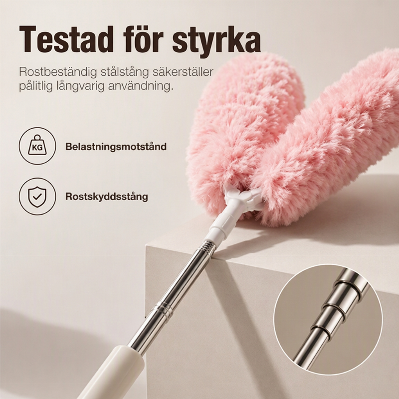 🧹 50% RABATT ✨ Förlängningsbar 360° roterande dammvippa – dubbelhuvad elektrostatisk för effektiv damning🧼