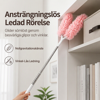 🧹 50% RABATT ✨ Förlängningsbar 360° roterande dammvippa – dubbelhuvad elektrostatisk för effektiv damning🧼